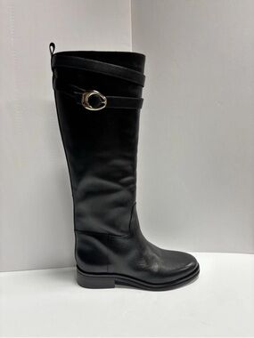 Bernardo Women’s Tanner, Black Leather Tall Boots, Size 8 M